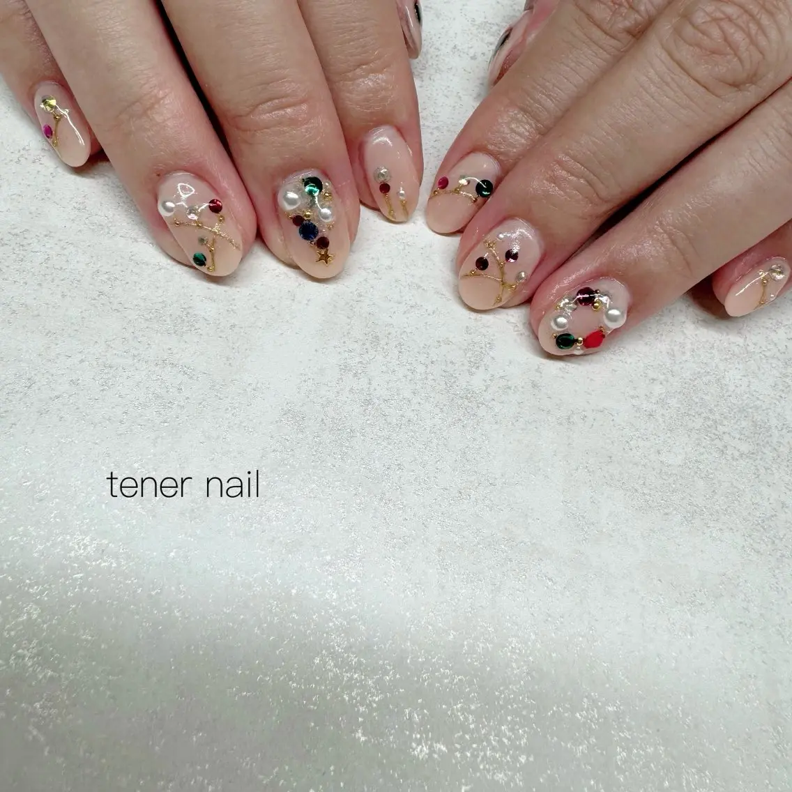 ネイル 冬ネイル クリスマス ハンドネイル テネルネイル tener nailのネイルデザイン