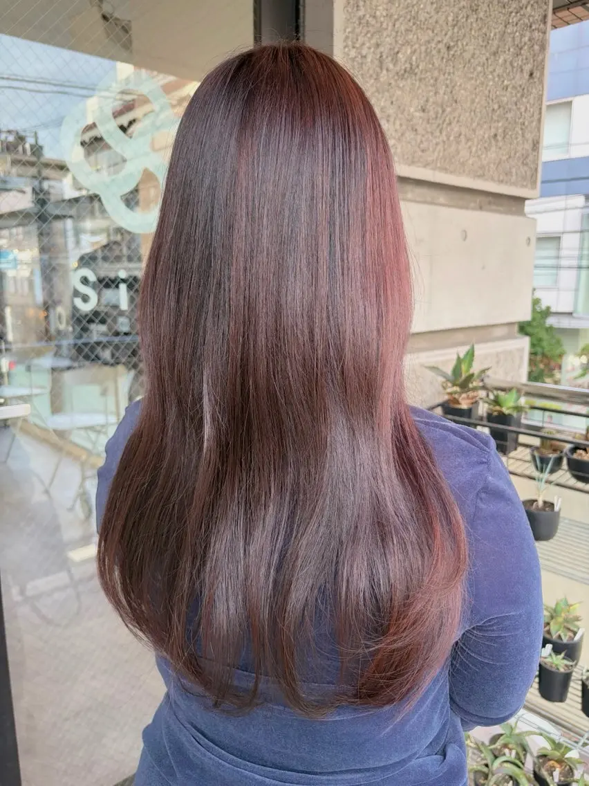 セミロング カラー ブリーチ ラベンダーカラー ラベンダーピンク ブリーチなしカラー ピンクカラー カット ヘアカラー トリートメント 『SiLO』 rumiのヘアスタイル
