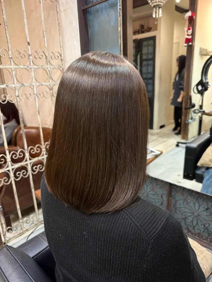 ミディアム カラー ベージュカラー ヘアカラー トリートメント 透明感カラー🫧 nanamiのヘアスタイル