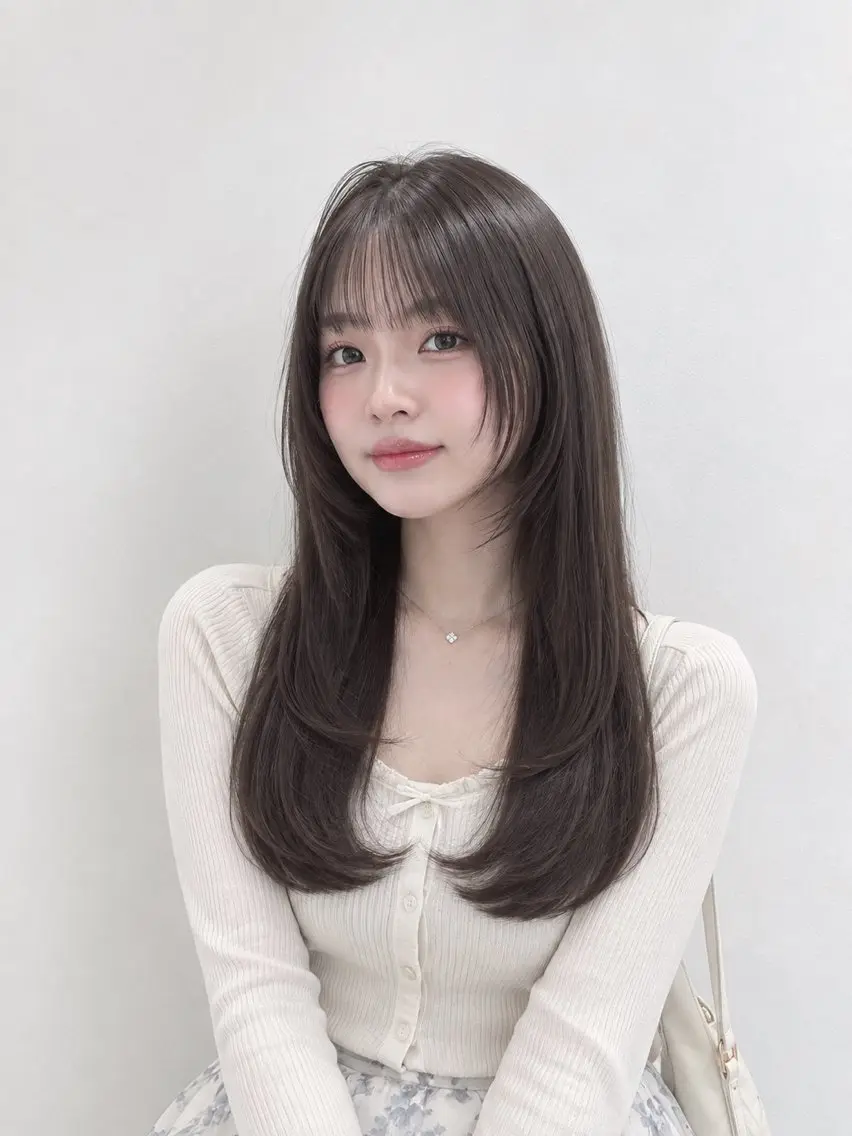 ロング カラー カット ヘアカラー トリートメント 新宿/モテ🤍 トレンドヘア/ワカナのヘアスタイル