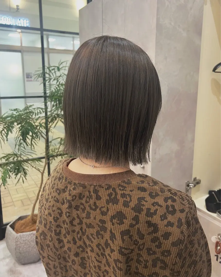 ショート 切りっぱなしボブ ボブ カット ヘアカラー トリートメント ✨NOMAD印西✨ 黒川勇輝のヘアスタイル