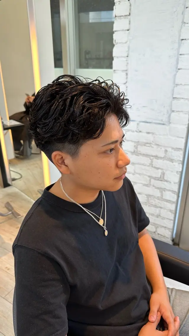 【当日クーポン】✨️ニュアンス、カルマ、フェザーパーマ、+ メンズカット✂︎ + パーマ用ヘアトリートメント🫧の写真