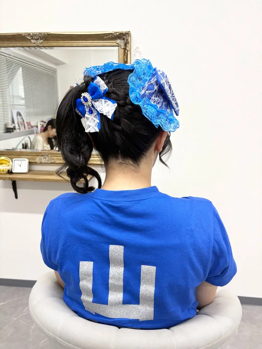 ヘアアレンジ ポニーテール ヘアセット ヘアサロン ミカヅキのヘアスタイル