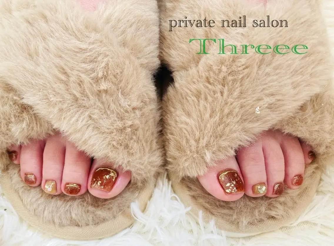 ネイル フットネイル フットネイル Nail salon - Threee　-のネイルデザイン