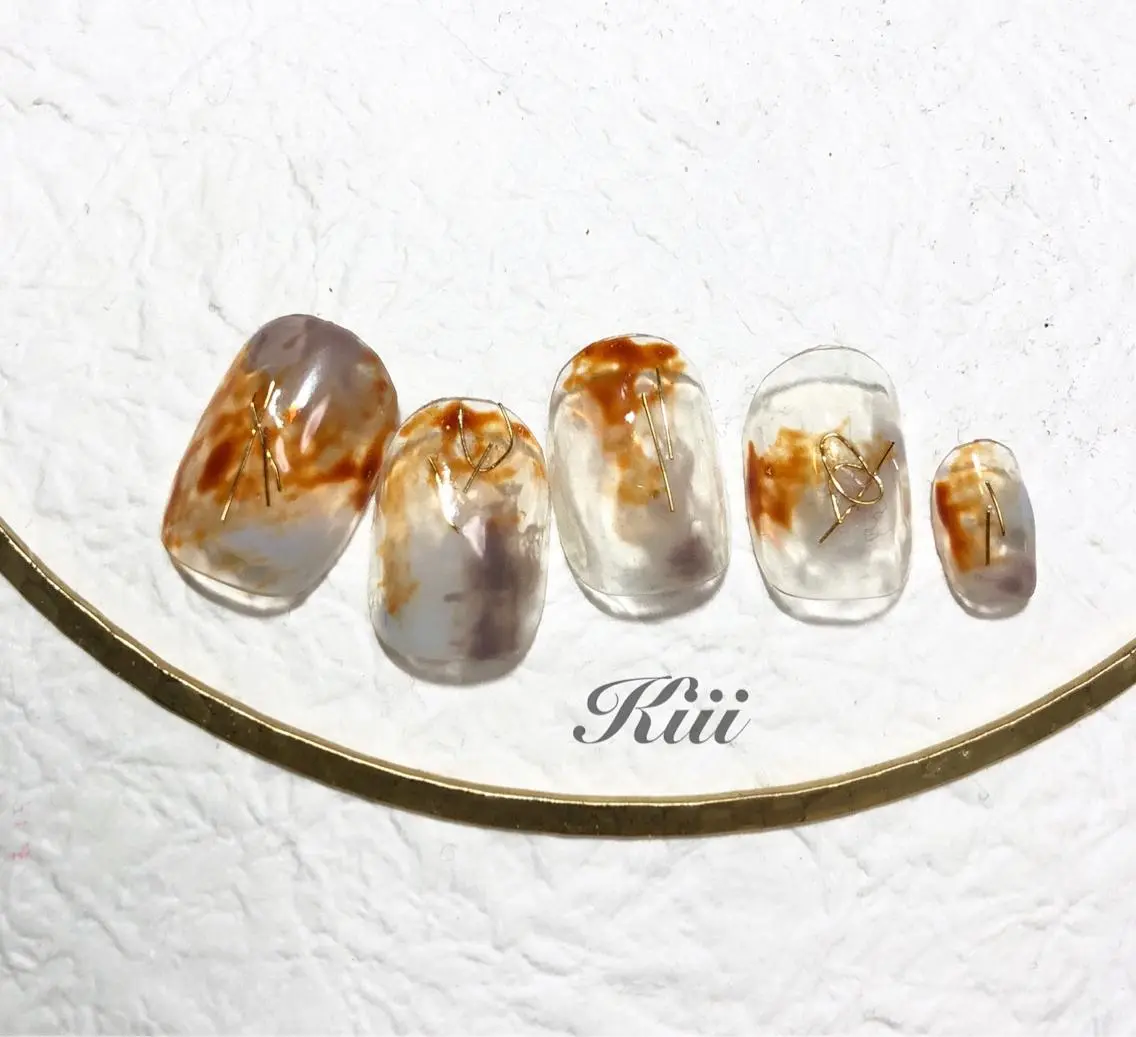 ネイル ニュアンスネイル ハンドネイル フットネイル kiii.__ ✴︎*のネイルデザイン