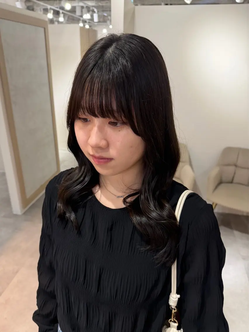 セミロング カラー くびれヘア カット ヘアカラー トリートメント 梅田/ 髪質改善/ 似合わせ/RINKAのヘアスタイル