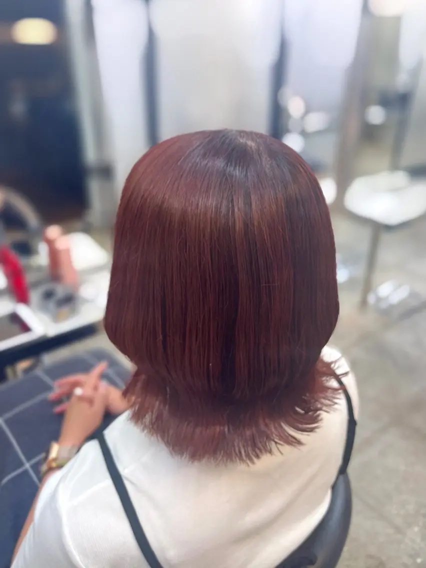 カラー ベージュカラー ピンクカラー ピンクベージュ 🪄くすみカラー❇️ 名塚比奈乃🪄のヘアスタイル