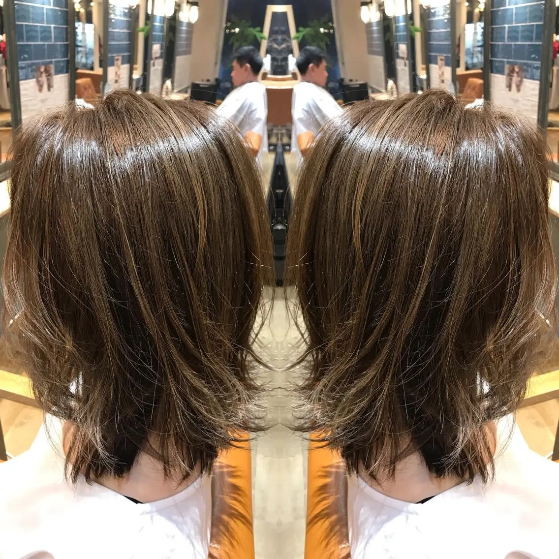 ミディアム カラー 髪質改善特化 ミサワコウキのヘアスタイル