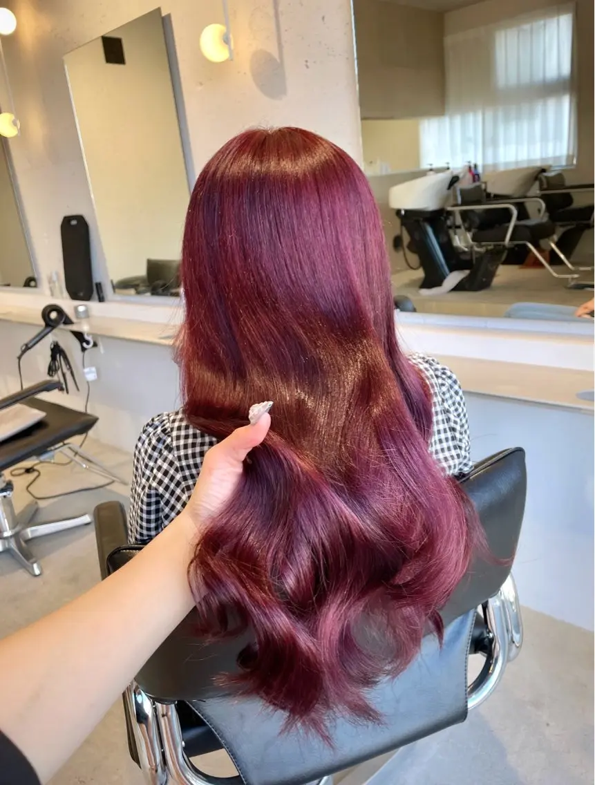 ロング カラー tim hinaのヘアスタイル