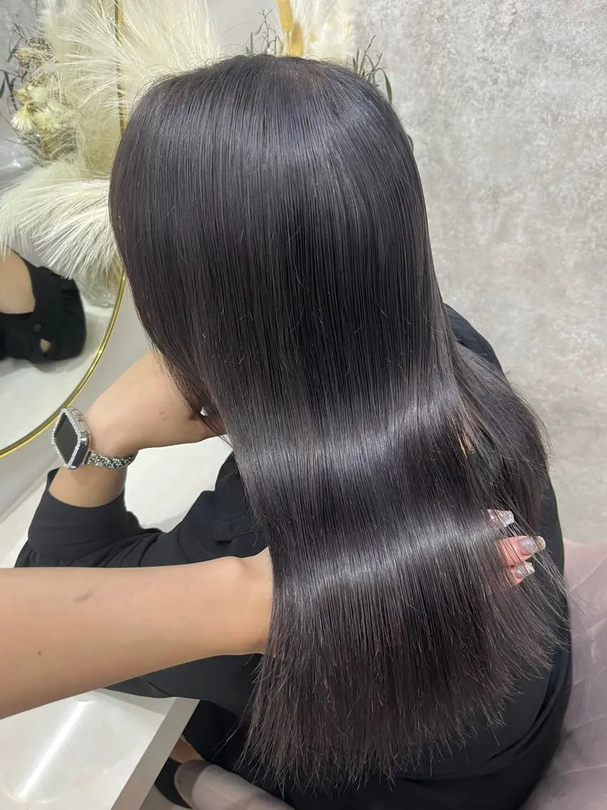 ロング カラー ヘアカラー トリートメント 畠中 唯/ハイトーン 🌱‬‪艶髪ヘアのヘアスタイル