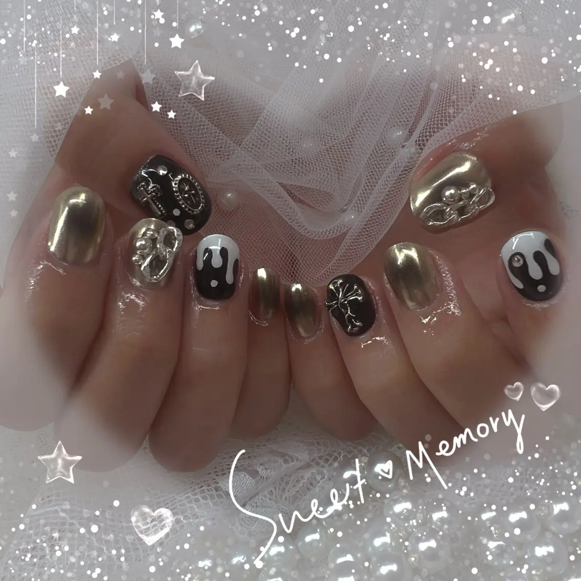 ネイル チークネイル フレンチネイル ガーリー ガラスフレンチ グラデーション ハンドネイル Chill Nailsalonのネイルデザイン