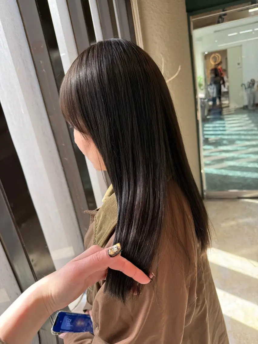 ロング カラー カット 縮毛矯正 髪質改善/艶カラー /梅田/菅野🌟のヘアスタイル