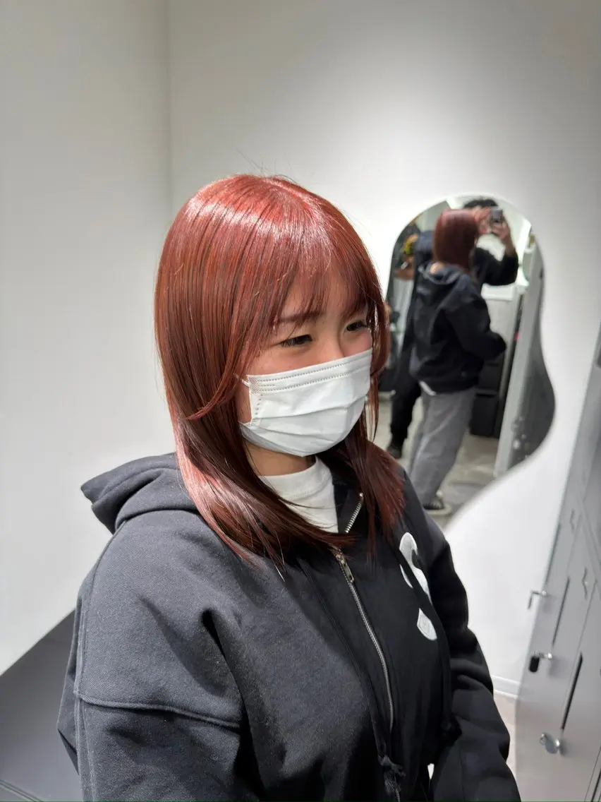 セミロング カラー カット ヘアカラー 池田 勇児のヘアスタイル