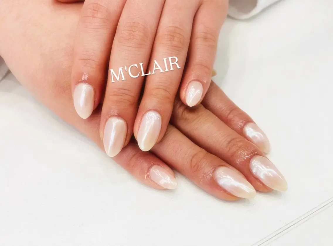 ネイル クリアネイル ワンカラーネイル M'CLAIR makikoのネイルデザイン
