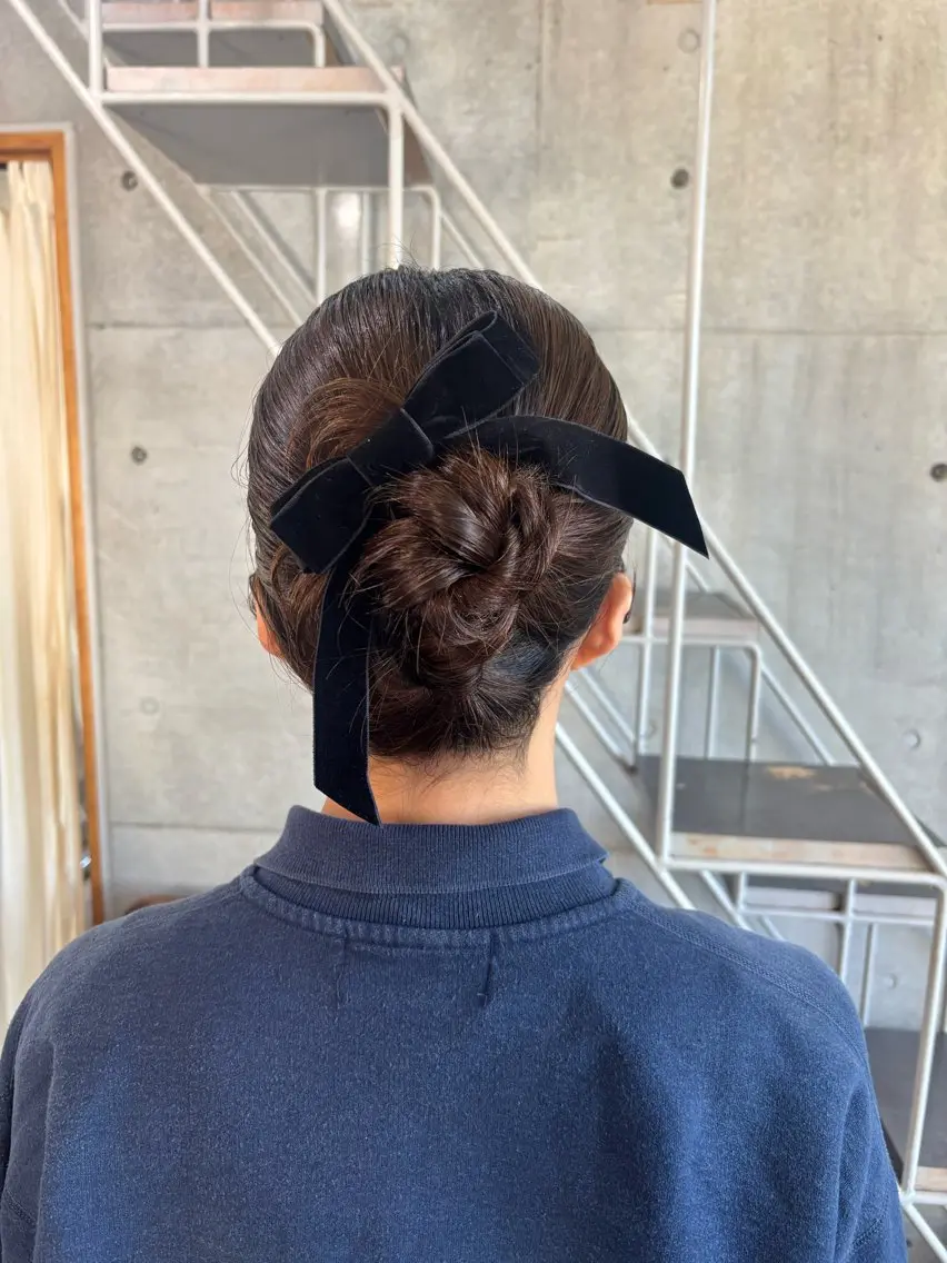ミディアム ヘアアレンジ 大林 エリコのヘアスタイル