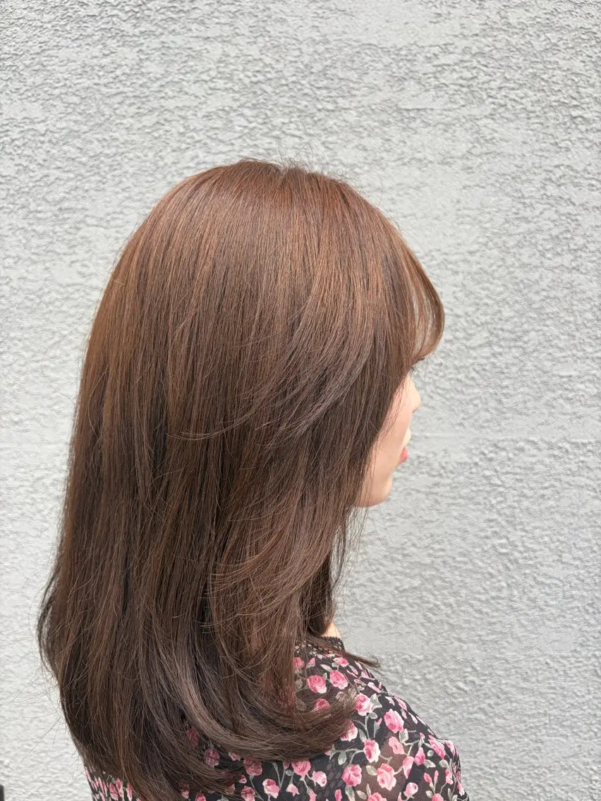 ミディアム カラー ヘアアレンジ ブラウンカラー 嶋津 愛叶のヘアスタイル