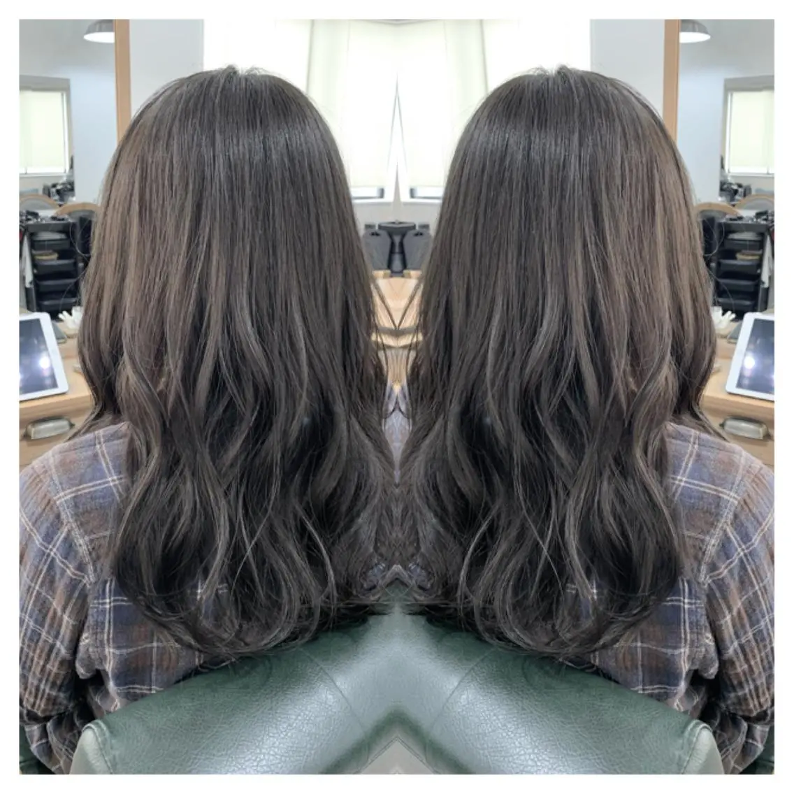 セミロング カラー ヘアカラー トリートメント 村山 茉衣のヘアスタイル