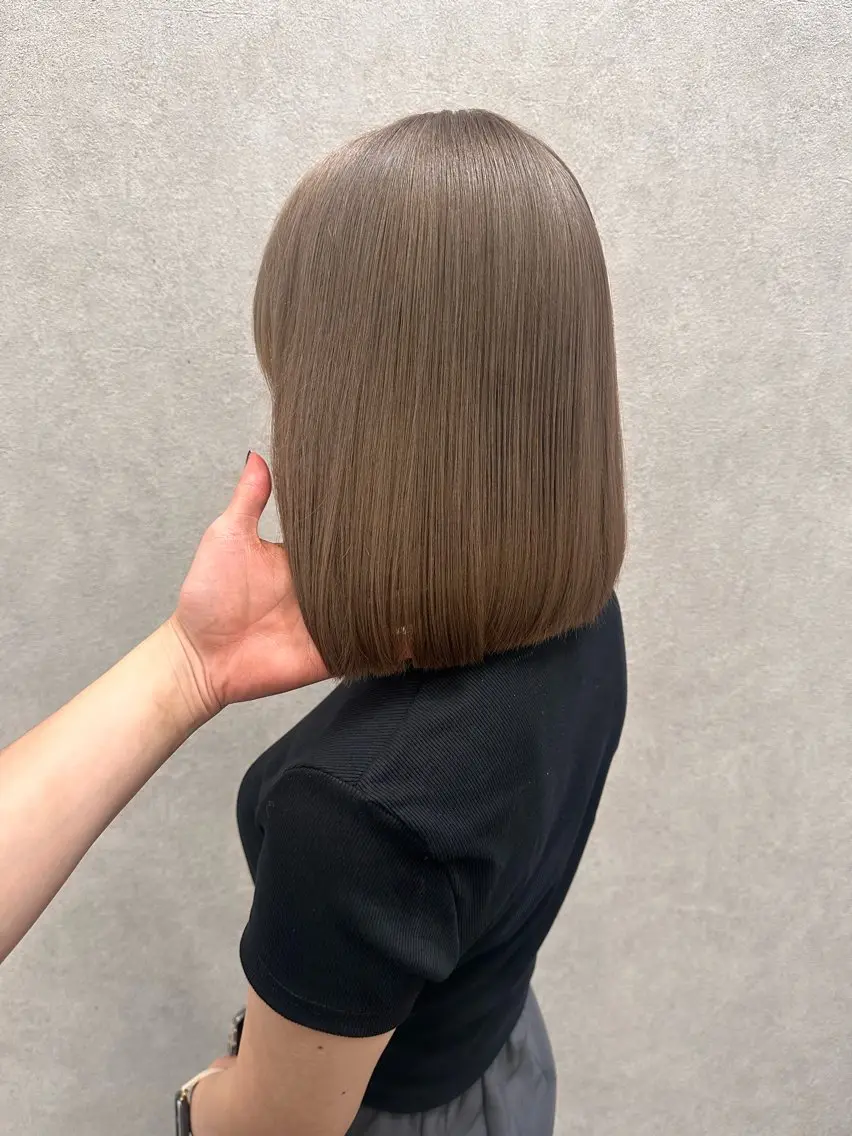ミディアム カラー ヘアアレンジ ヘアカラー トリートメント 天神/ブリーチ/ ブリーチなしカラーのヘアスタイル