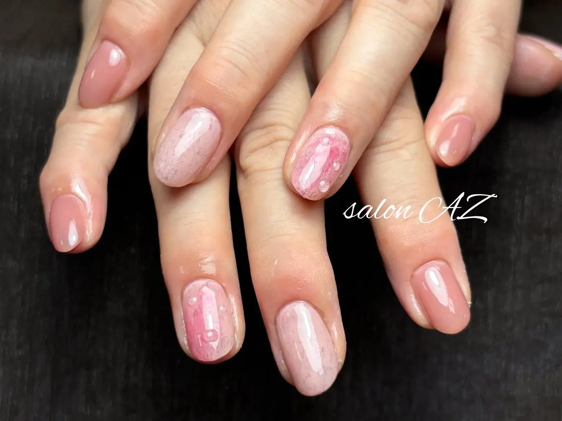 ネイル アートネイル 長さ出し フットネイル フレンチネイル ジェルネイル ハンドネイル salon AZのネイルデザイン
