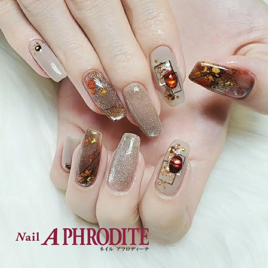ネイル 持ち込み ニュアンスネイル ハンドネイル Nail Aphroditeのネイルデザイン