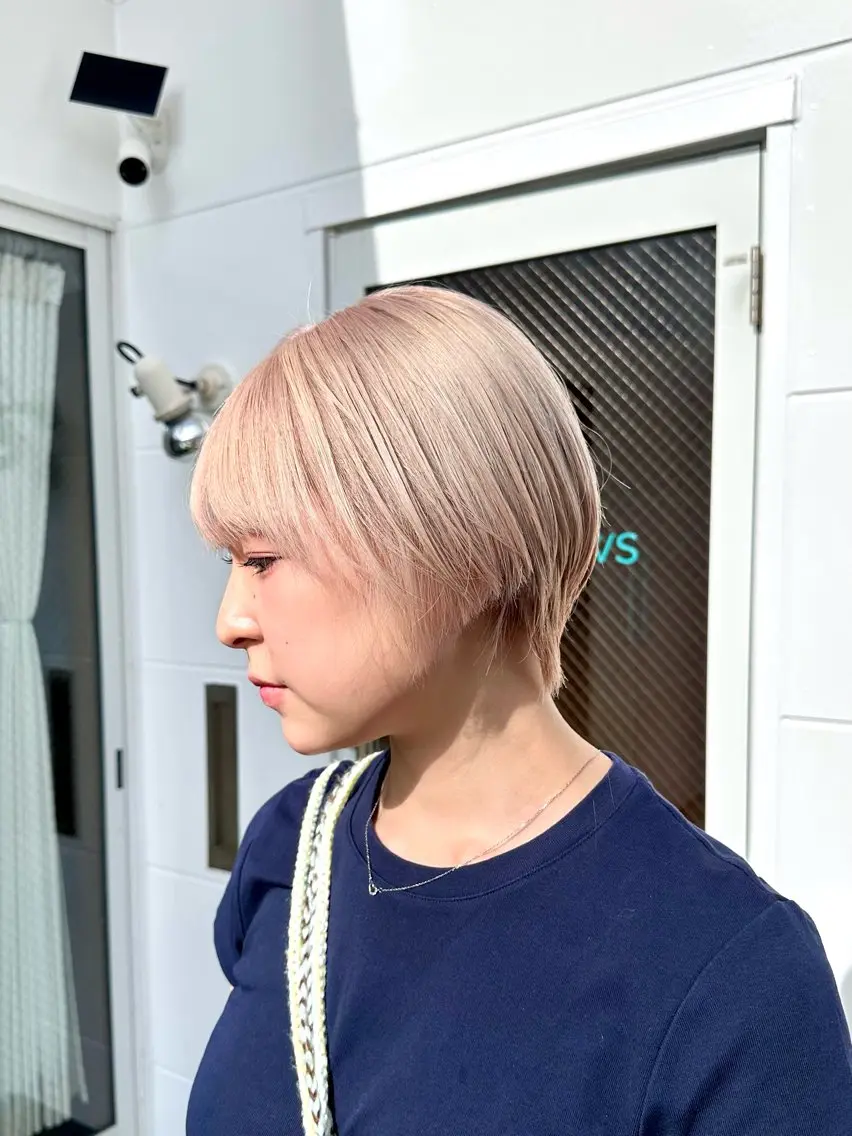 ショート 🍀ブリーチ屋さん/ ミルクティー・あずみのヘアスタイル