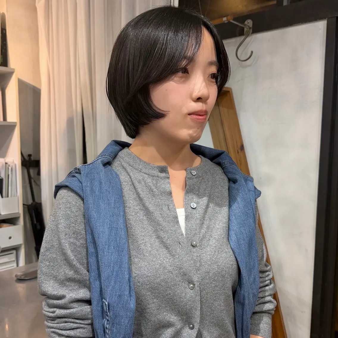 ショート ショートボブ ボブ 顔周りカット ショートヘア カラーモデル fon▶山田 悠華のヘアスタイル