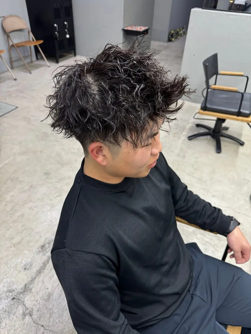 ショート パーマ メンズ メンズ専門サロン wokeのヘアスタイル