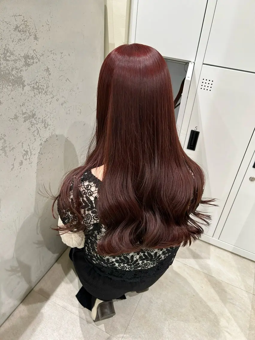 ロング カラー ヘアカラー ブリーチなしWカラー 暖色カラー/mayuのヘアスタイル