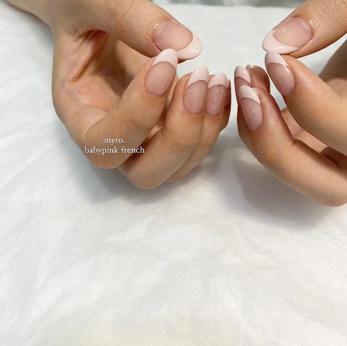 ネイル フレンチネイル ピンク シンプルネイル 【Limie】 nanaのネイルデザイン