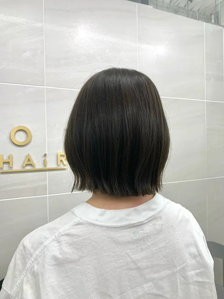 ミディアム カラー グレージュ オリーブグレージュ オリーブグレー ボブ 本格ヘッドスパ🌿 ×ヘア 佐藤のヘアスタイル