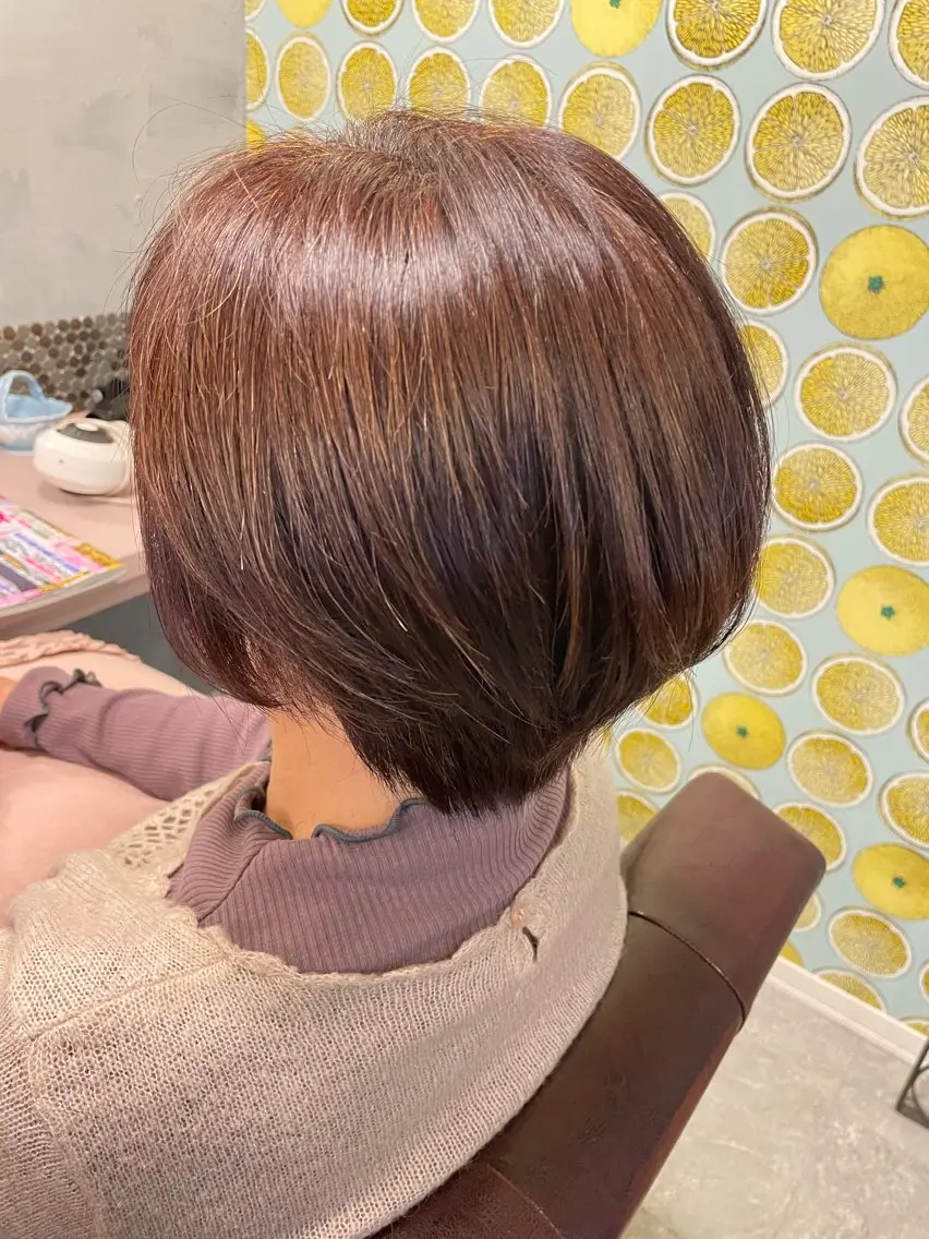 ショート レイヤーカット hair make echo滿木あい花のヘアスタイル