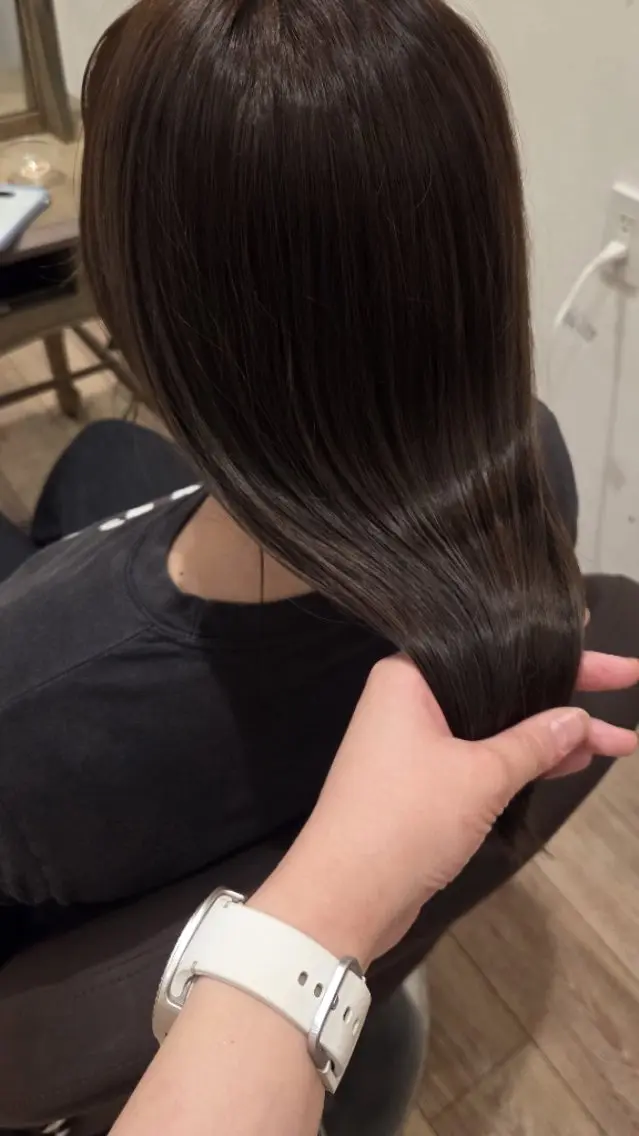 ミディアム ヘアカラー 竹本 すずかのヘアスタイル