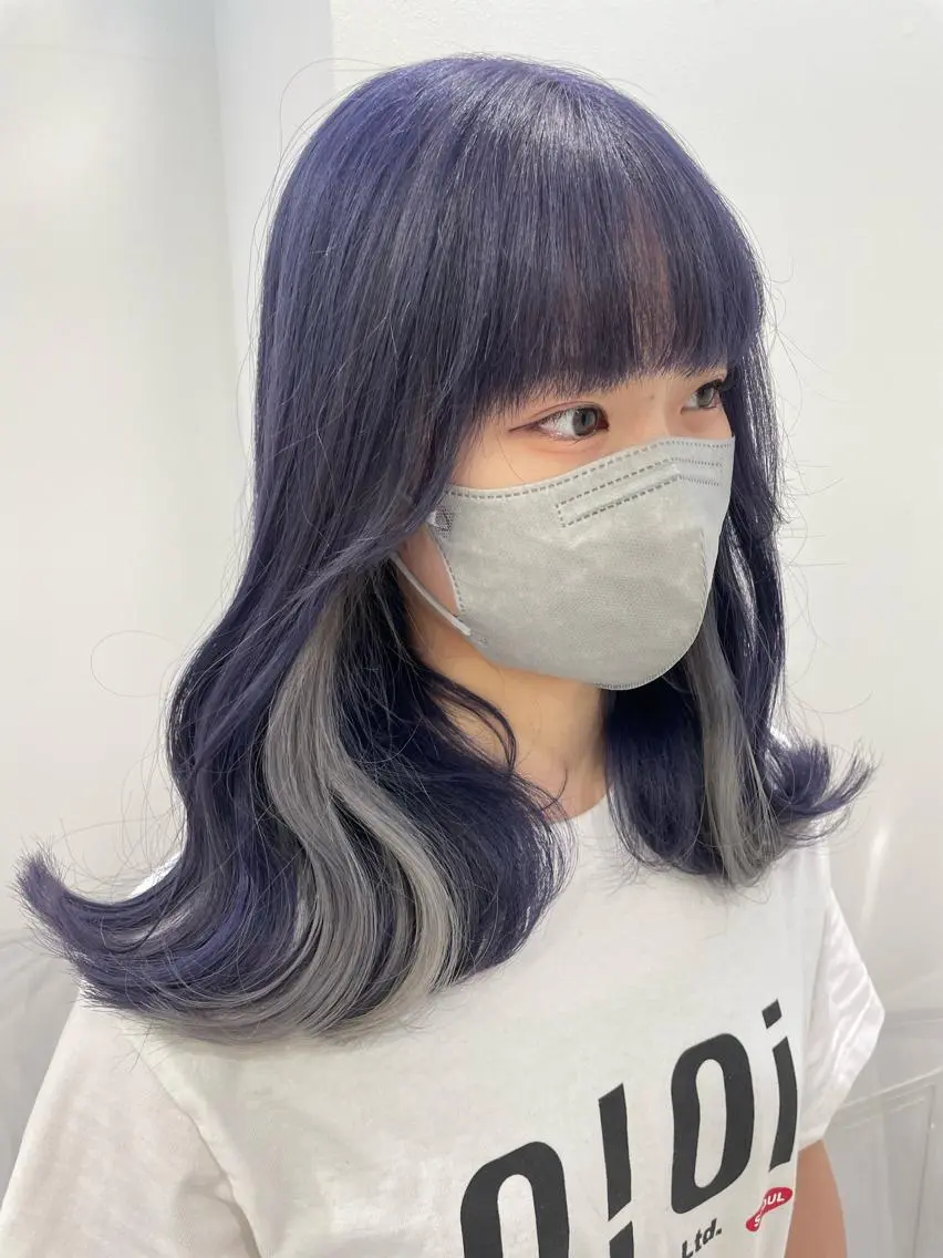 【🦋韓国風インナーカラー🦋】インナーカラーでさりげなく可愛く💫周りと差をつけられます✨の写真