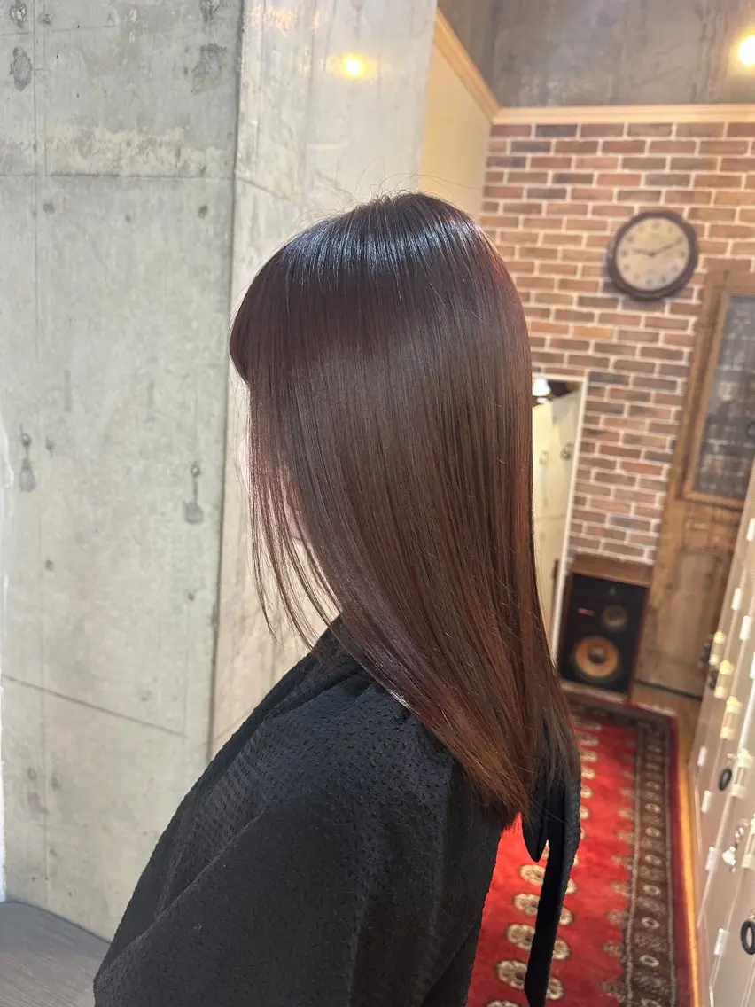 ミディアム ヘアカラー 渡邊 理央のヘアスタイル