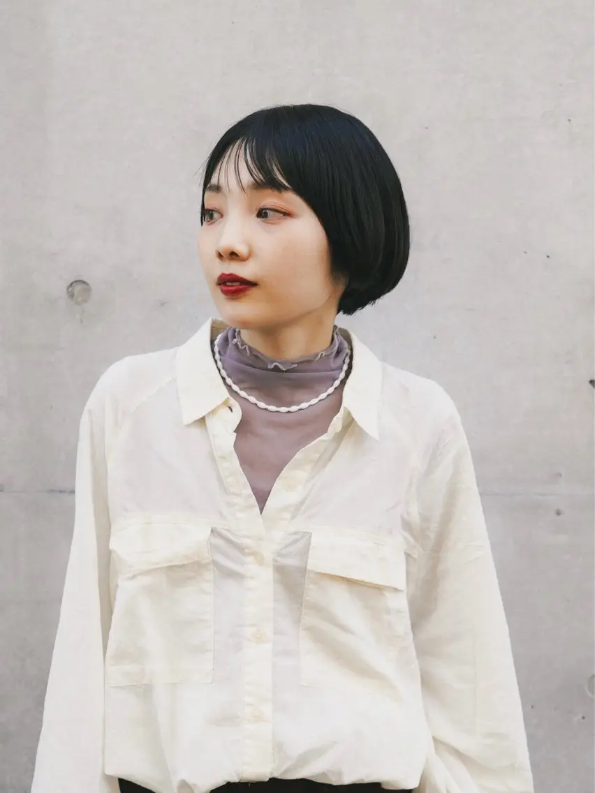 【大人女性のためのショートカット】　カット　骨格×髪質×白髪量を見たデザイン提案　スタイリングアドバイスの写真