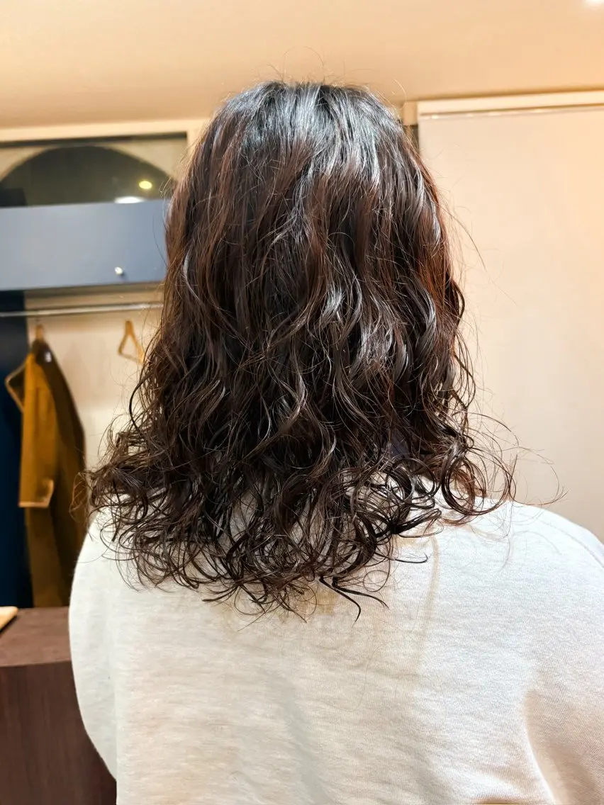 ミディアム パーマ カット パーマ トリートメント enVOGUE/宮本 泰周のヘアスタイル