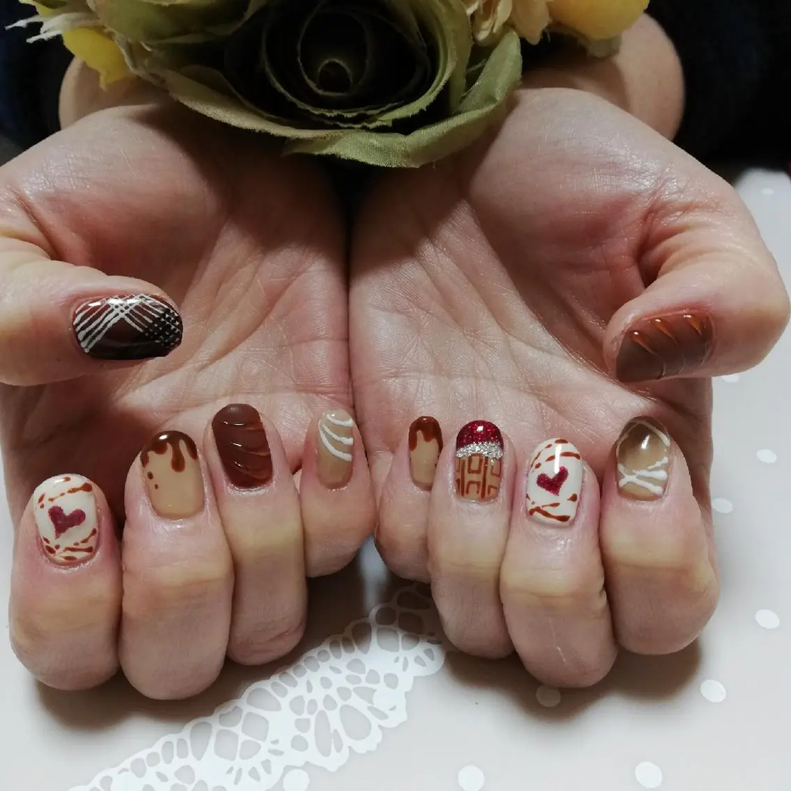 ネイル バレンタイン ネイル junkoのネイルデザイン