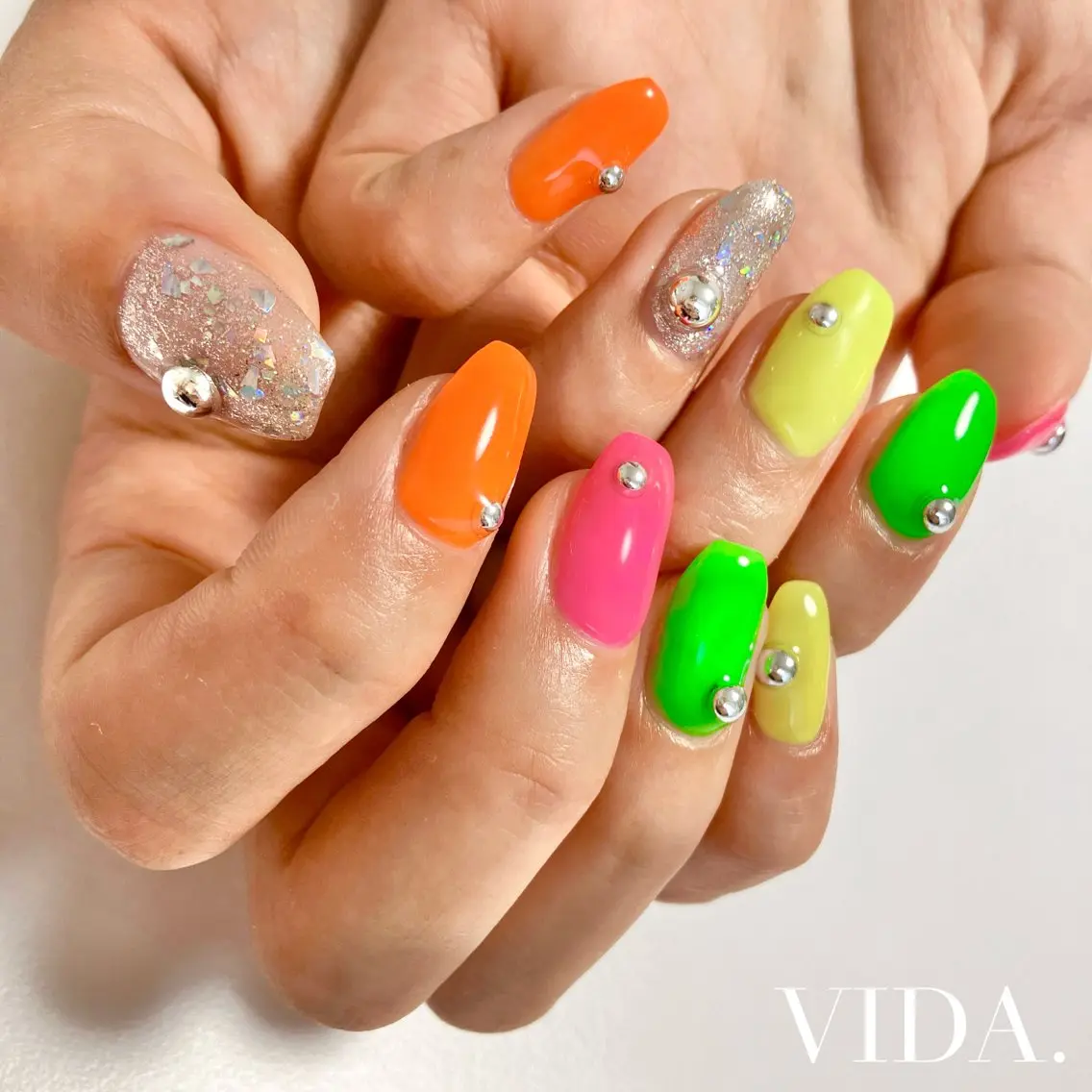 ネイル 夏ネイル ハンドネイル private salon VIDAのネイルデザイン