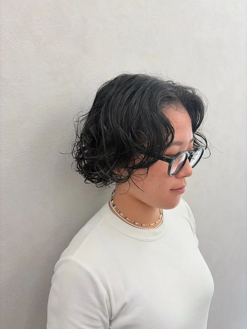 ショート パーマ パーマ 🌼似合わせカラー / Misaki🌼のヘアスタイル
