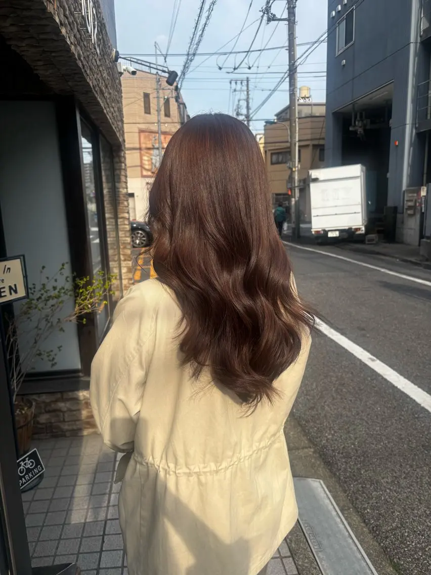 ロング カラー ヘアカラー 🍒サクラ🍒 /透明感カラー/艶髪のヘアスタイル