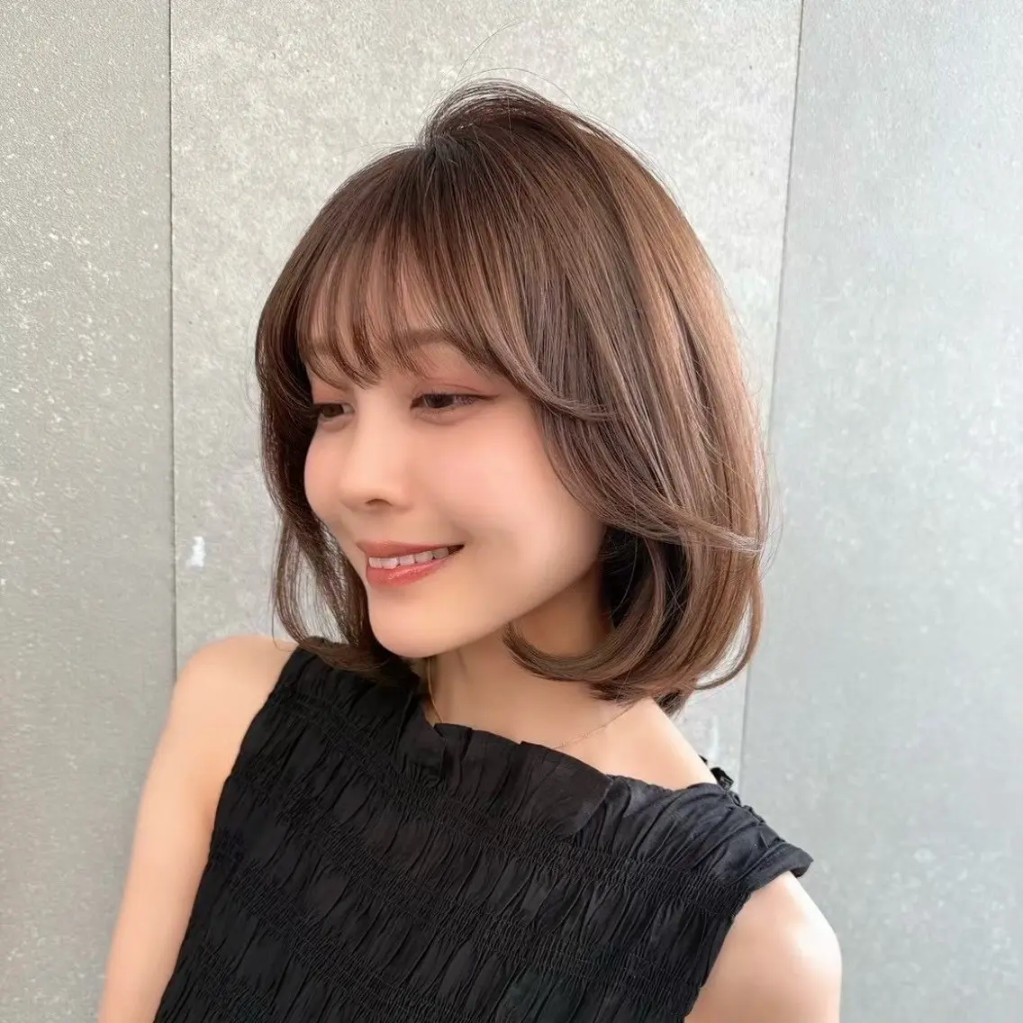 ミディアム カラー ヘアカラー トリートメント 透明感カラー🌟 縮毛矯正Kokiのヘアスタイル