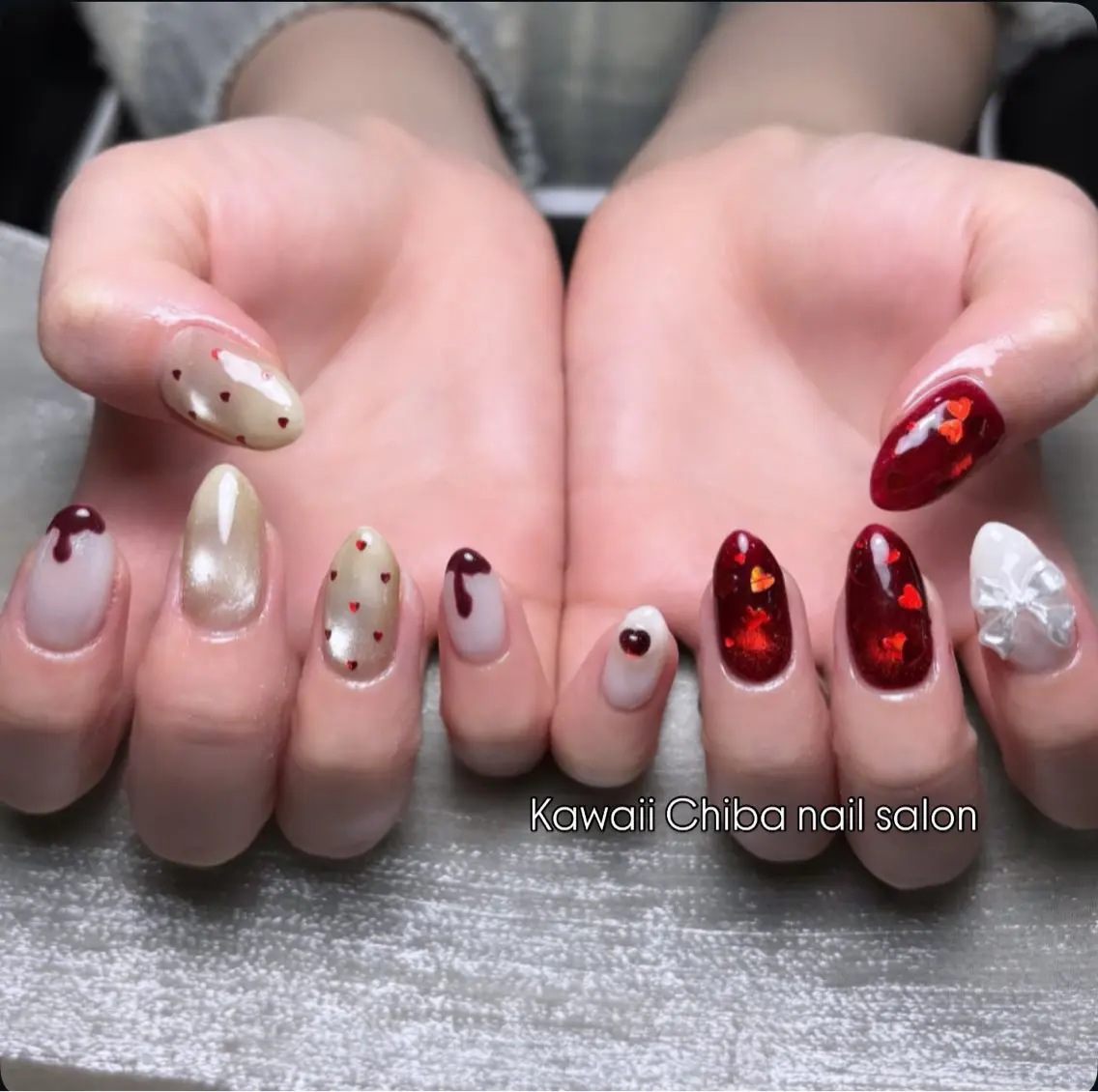 ネイル チークネイル 桜ネイル 長さ出し フラワーネイル フレンチネイル Kawaii Chiba nailのネイルデザイン