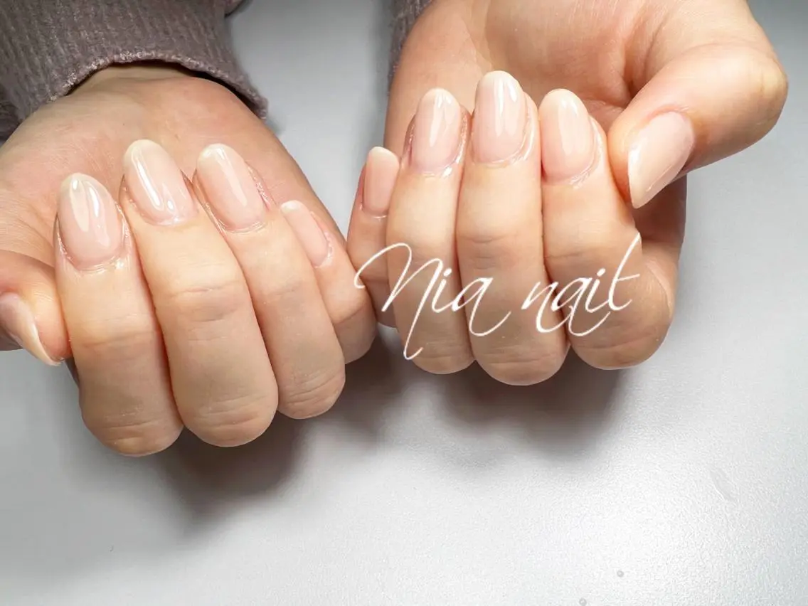 ネイル ワンカラーネイル Nia nail Fukuharaのネイルデザイン