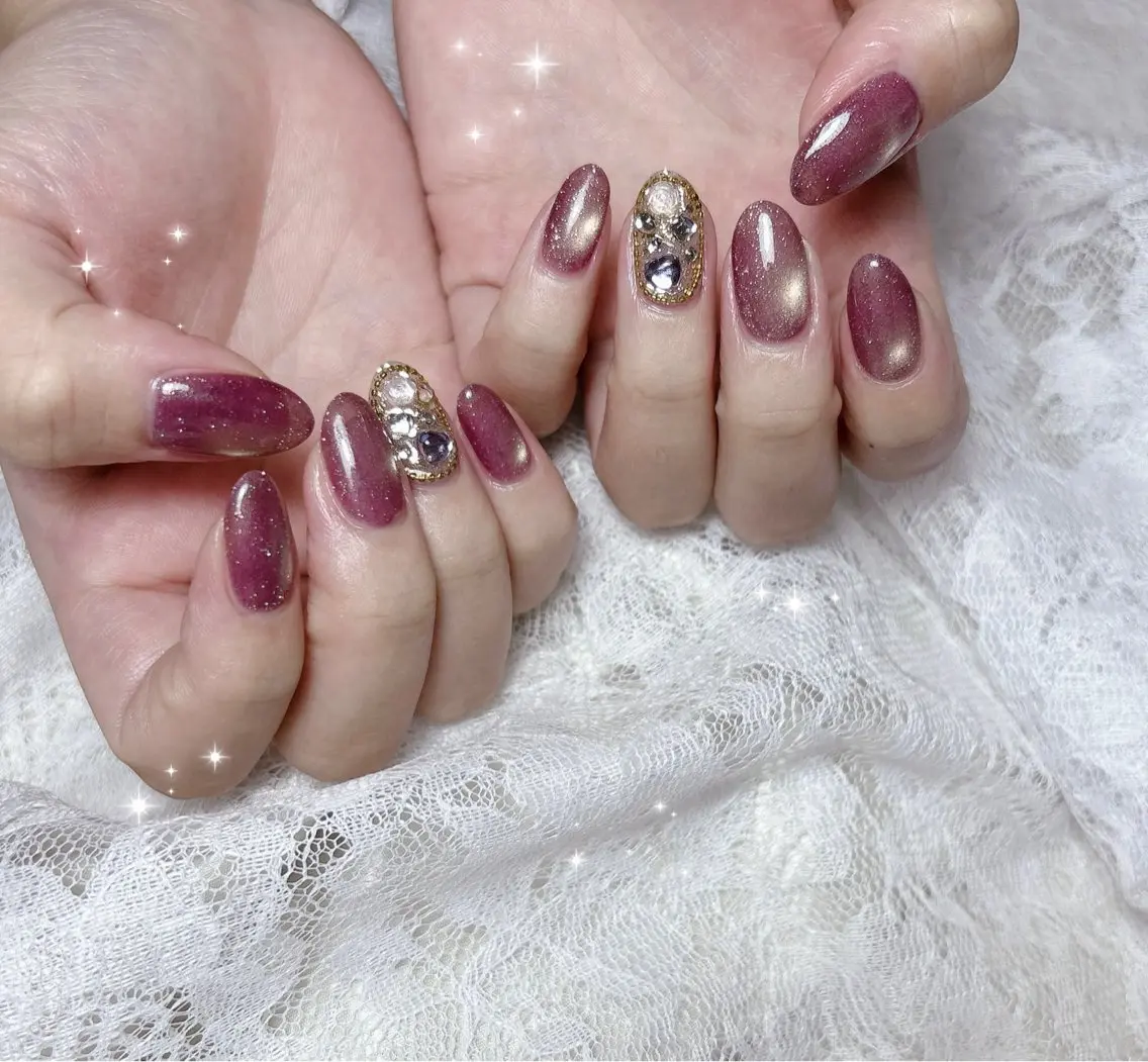 ネイル マグネットネイル ハンドネイル FLARE NAIL フレアネイルのネイルデザイン
