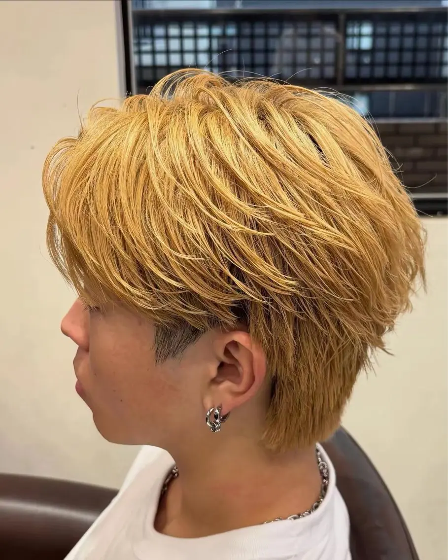ショート カラー メンズ ヘアカラー 田中 真桜のヘアスタイル