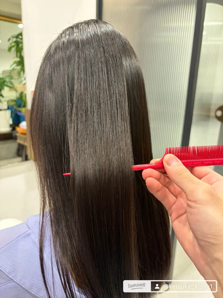 ロング カット ヘアカラー トリートメント 銀座/髪質改善/ 艶カラー/岸田佳祐のヘアスタイル