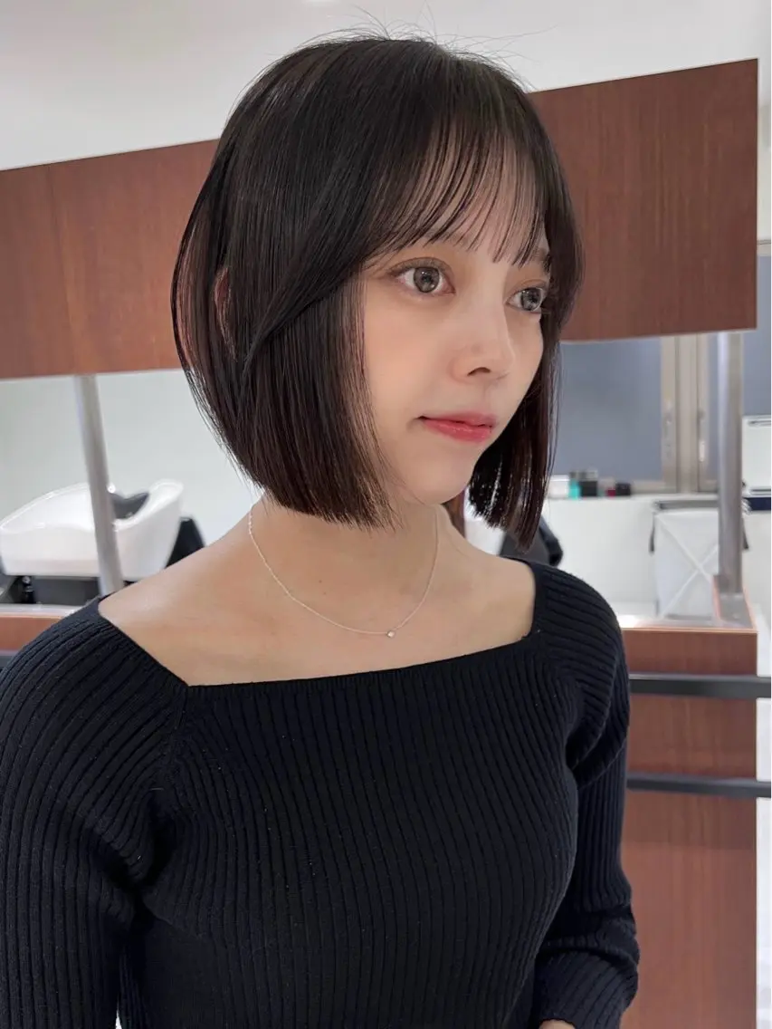 ショート カラー ベージュカラー ブリーチ 透明感カラー ブリーチなしカラー ボブ ボブ/レイヤーカット /表参道 yunaのヘアスタイル