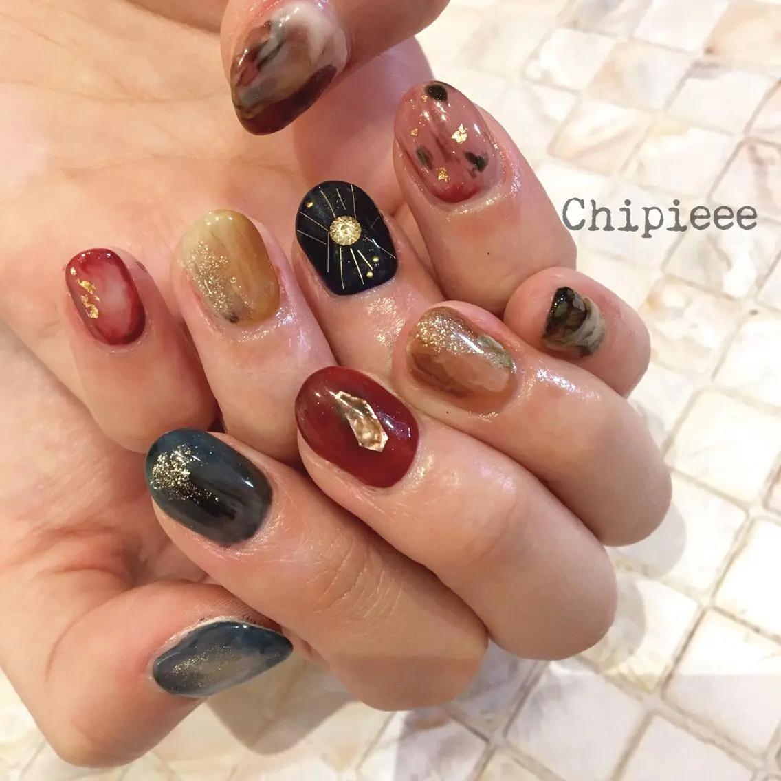 ネイル ニュアンスネイル ハンドネイル ERI Nailistのネイルデザイン