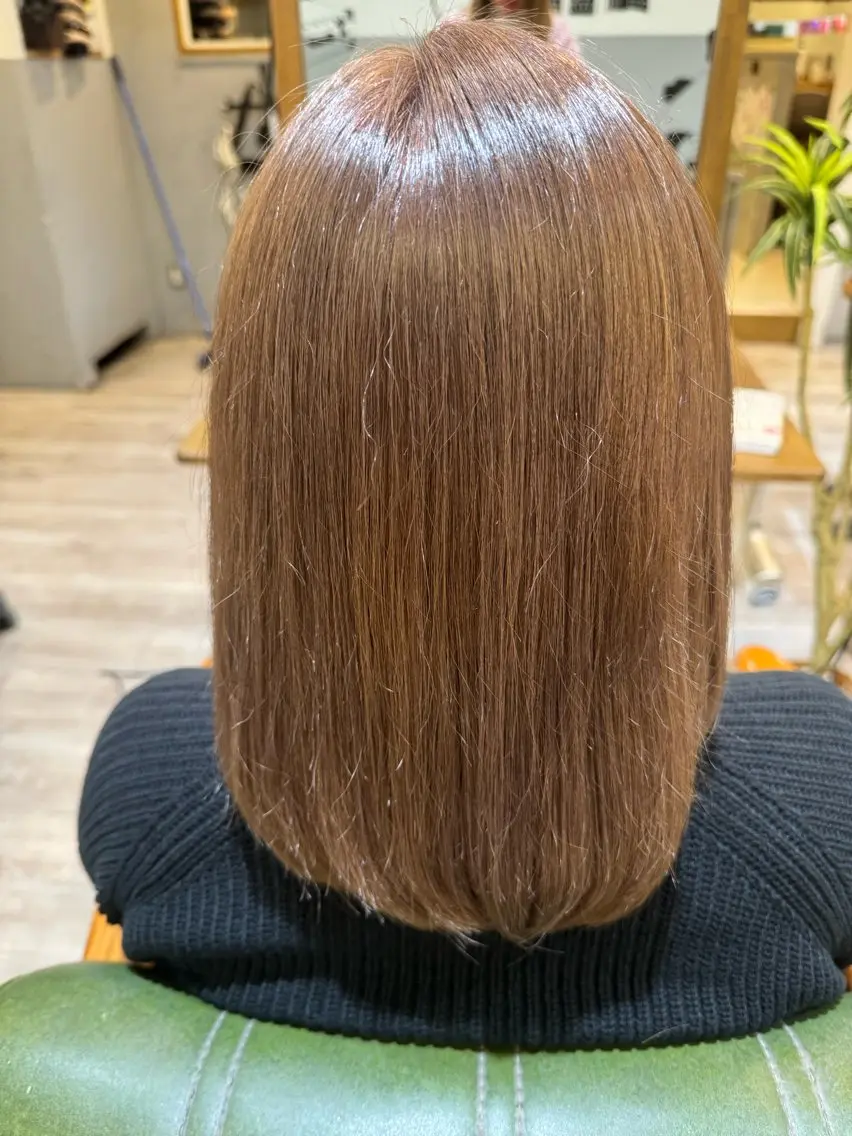 ミディアム ヘアカラー 🦋ふくい あやの🦋のヘアスタイル