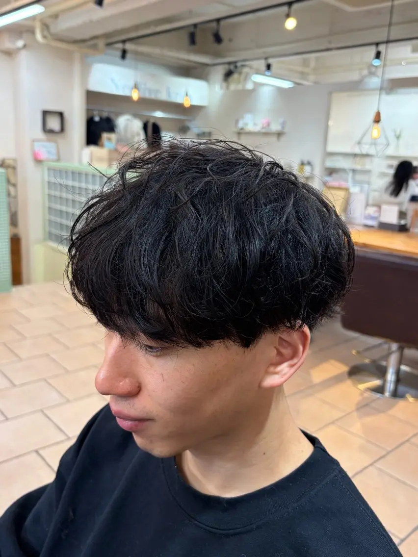 メンズ メンズパーマ カット パーマ 杉田 虹夢のヘアスタイル